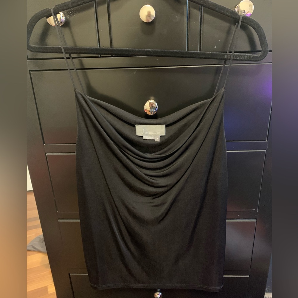 Anthropologie Scoop Neck Thin Strap Top